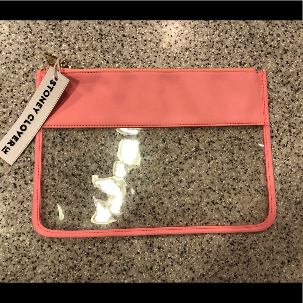 BNWT Stoney clover mango clear zip pouch